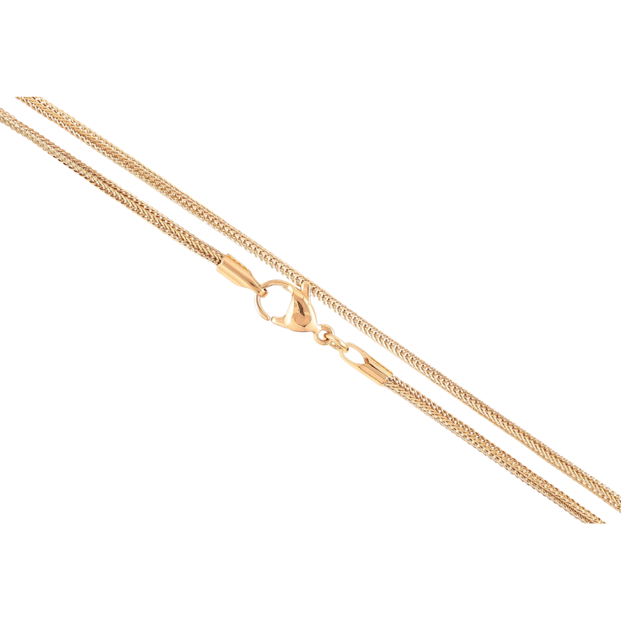 Ланцюжок Xuping ТТМ Stainless Steel колір 18К «Плетіння Колосок» довжина 45см х 2мм фото №1