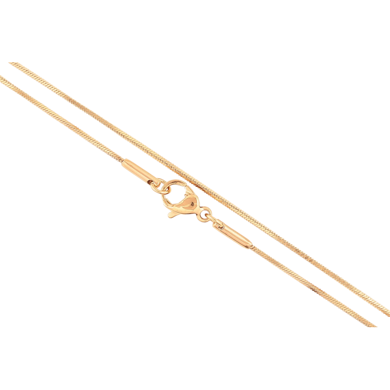 Цепочка Xuping ТТМ Stainless Steel цвет 18К Плетение Ювелирный шнур 4-х гранный длина 45см х 1мм фото №1