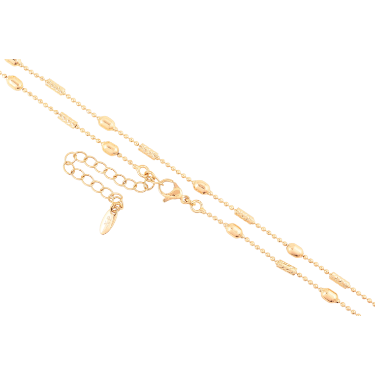 Цепочка Xuping Позолота 18K Плетение Перлина с бусинами длинна 45-50см х 1мм фото №15