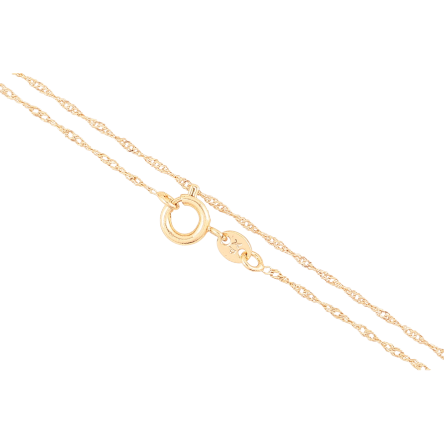 Цепочка Xuping Позолота 18K Плетение Сингапур длинна 45см х 1мм фото №1 Цепочка Xuping Позолота 18K Плетение Сингапур длинна 45см х 1мм фото №1