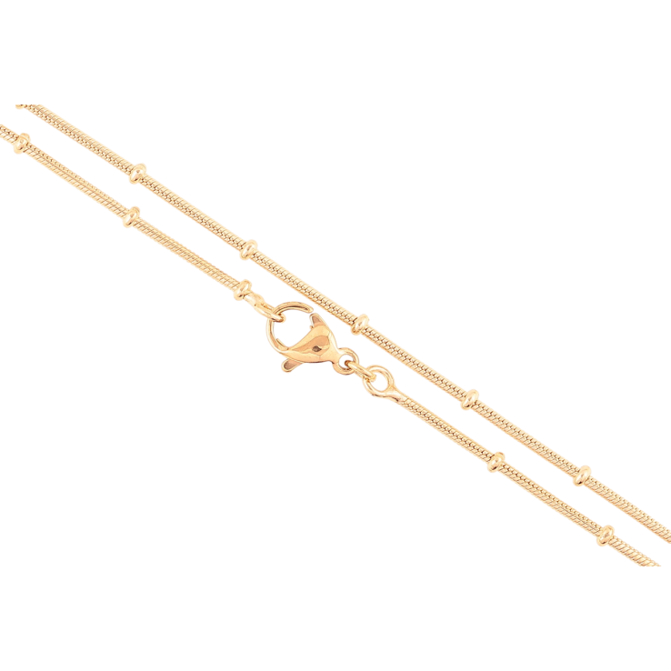 Цепочка Xuping Позолота 18K Плетение Ювелирный шнур с бусинами длинна 45см х 1мм фото №12