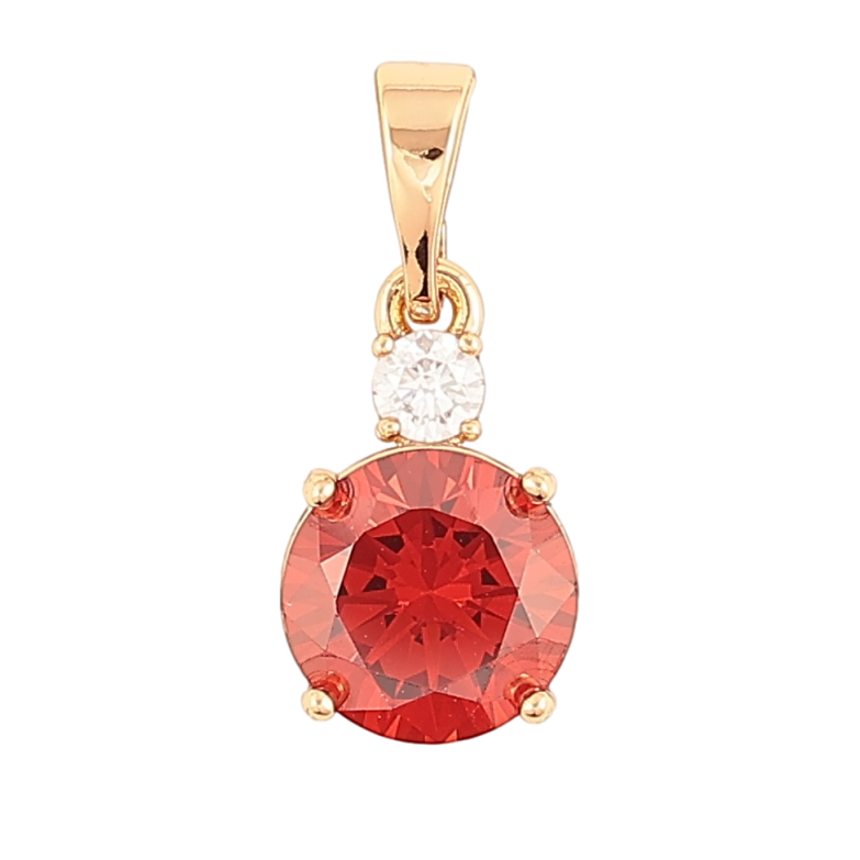 Кулон Xuping Позолота 18K Красный фианит с цирконием для цепочки до 5мм фото №2