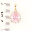 Кулон Xuping Позолота 18K «Краплеподібний рожевий фіаніт в обрамленні цирконію» для ланцюжка до 5мм фото №2 Кулон Xuping Позолота 18K «Краплеподібний рожевий фіаніт в обрамленні цирконію» для ланцюжка до 5мм фото №2