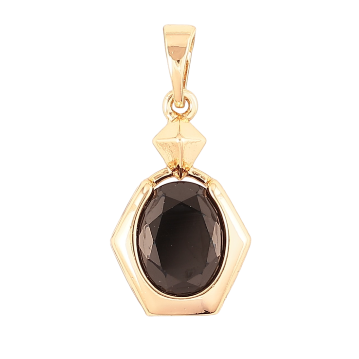 Кулон Xuping Позолота 18K «Чорний фіаніт у фігурній оправі» для ланцюжка до 5мм фото №21