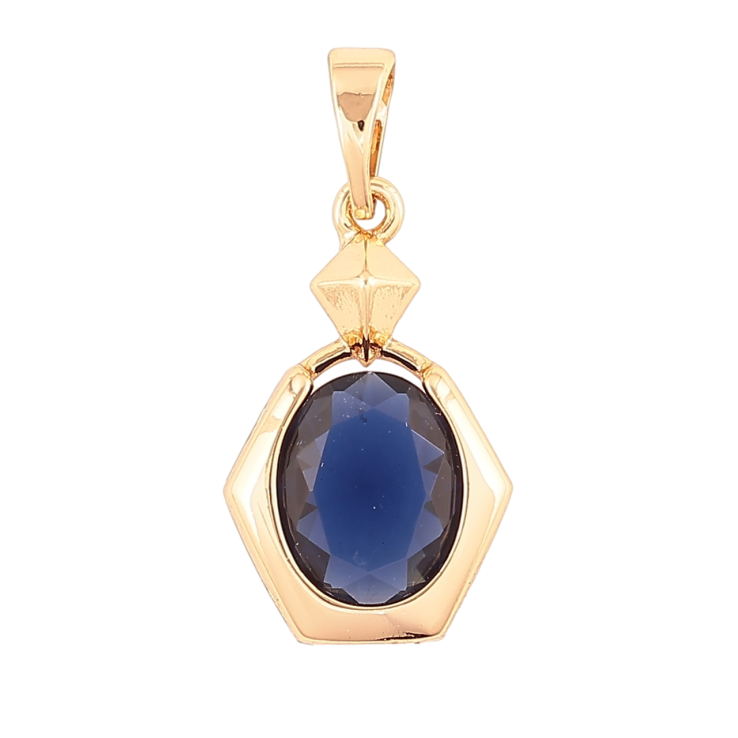 Кулон Xuping Позолота 18K «Синій фіаніт у фігурній оправі» для ланцюжка до 5мм фото №12 Кулон Xuping Позолота 18K «Синій фіаніт у фігурній оправі» для ланцюжка до 5мм фото №12