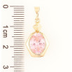Кулон Xuping Позолота 18K «Рожевий фіаніт у фігурній оправі» для ланцюжка до 5мм фото №2