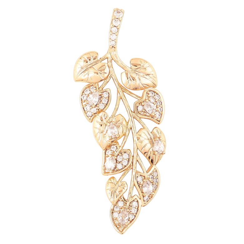 Кулон Xuping Позолота 18K Веточка с цирконием для цепочки до 4мм фото №1