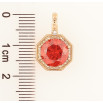 Кулон Xuping Позолота 18K «Помаранчевий фіаніт у фігурній оправі» для ланцюжка до 4мм фото №2