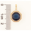 Кулон Xuping Позолота 18K «Синій фіаніт у фігурній оправі» для ланцюжка до 4мм фото №2