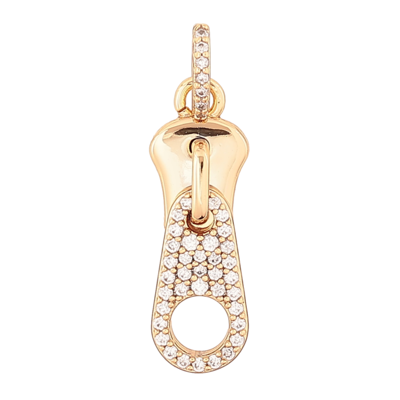 Кулон Xuping Позолота 18K Бегунок с цирконием для цепочки до 3мм фото №1