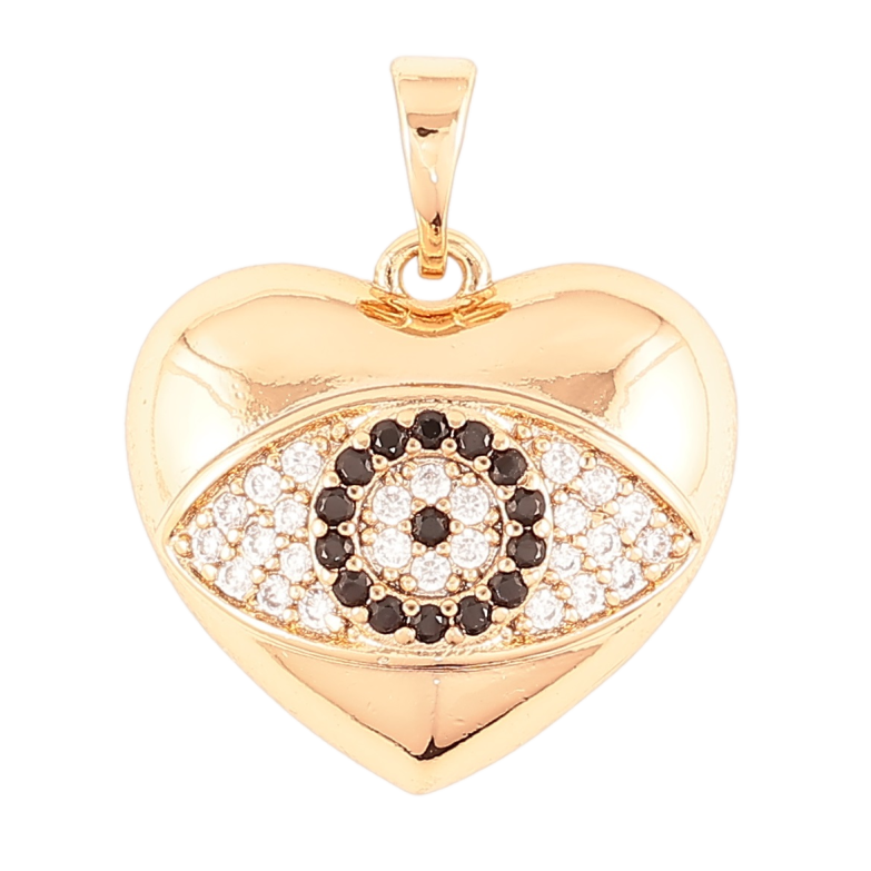 Кулон Xuping Позолота 18K «Сердечко з візерунком «Око» для ланцюжка до 5мм фото №1 Кулон Xuping Позолота 18K «Сердечко з візерунком «Око» для ланцюжка до 5мм фото №1