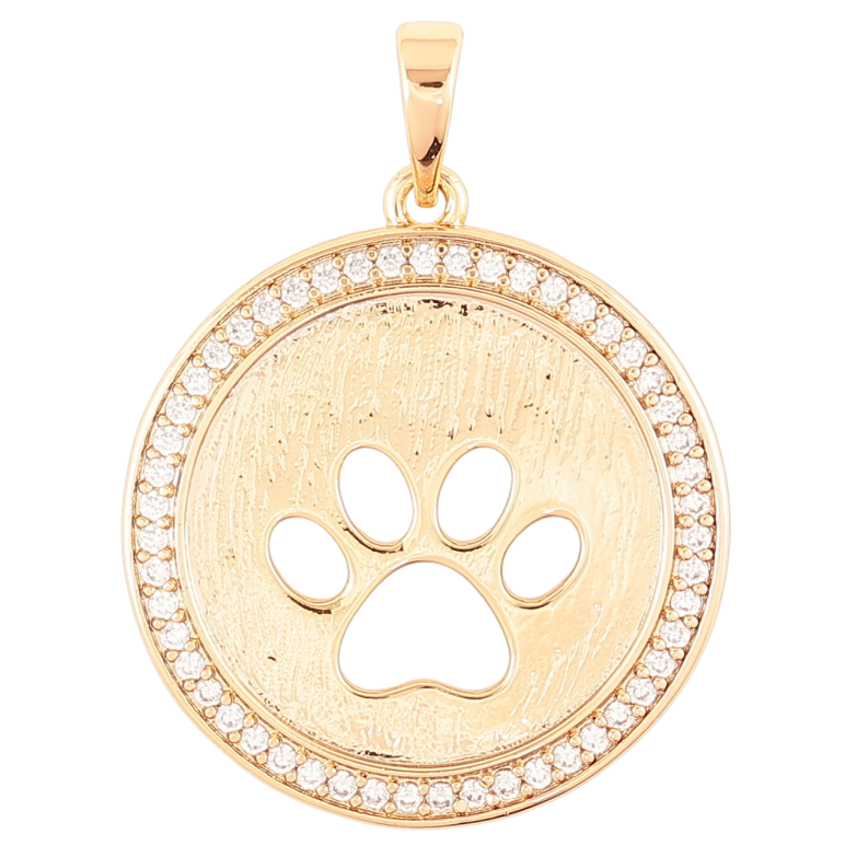 Кулон Xuping Позолота 18K «Лапка в колечку цирконію» для ланцюжка до 6мм фото №1