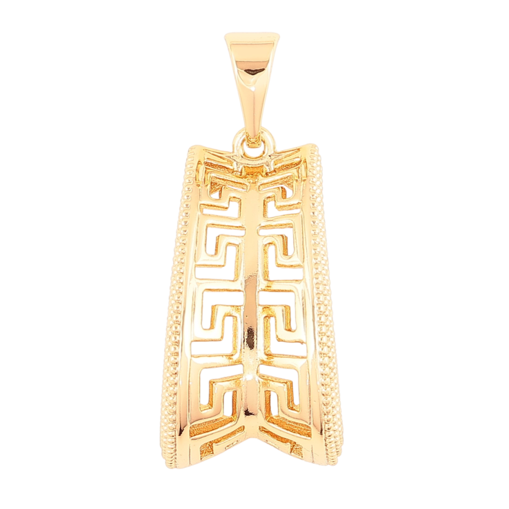 Кулон Xuping Позолота 18K «Різьблений грецький візерунок» для ланцюжка до 7мм фото №17 Кулон Xuping Позолота 18K «Різьблений грецький візерунок» для ланцюжка до 7мм фото №17