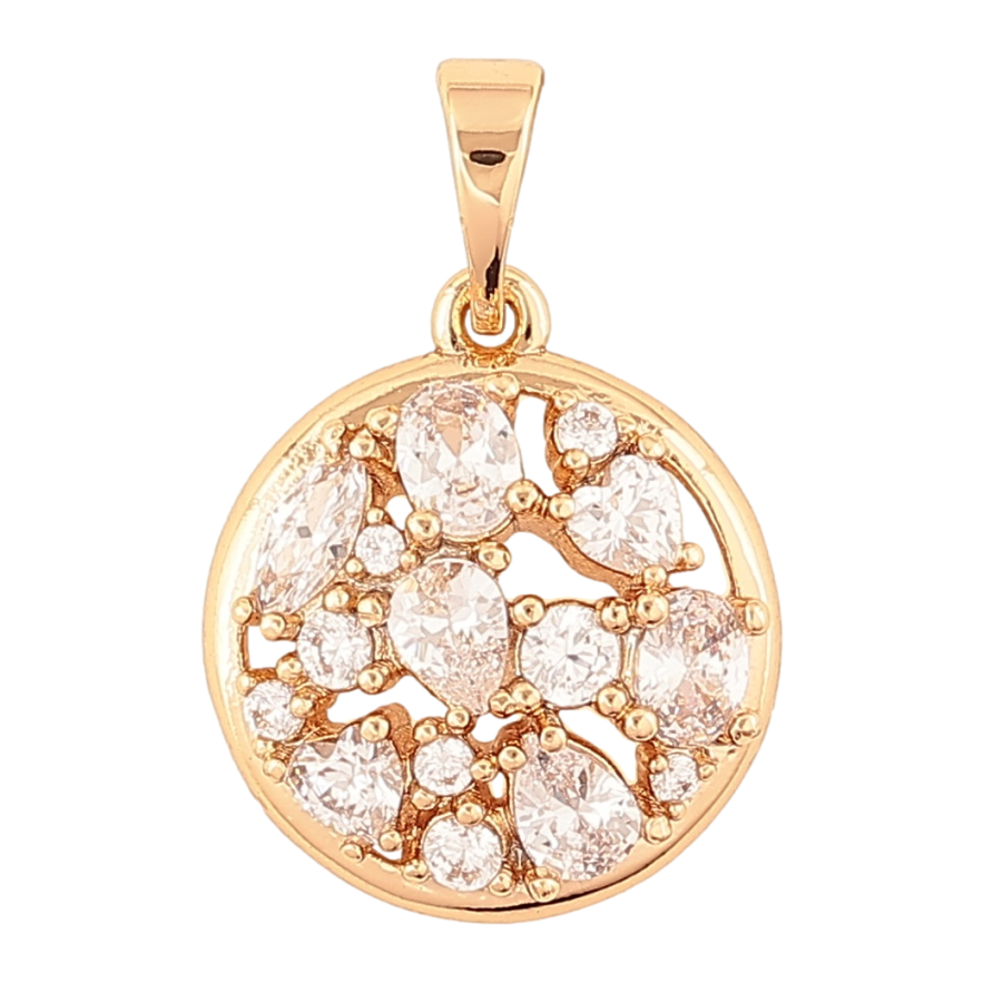 Кулон Xuping Позолота 18K «Розсип цирконію» для ланцюжка до 5мм фото №1 Кулон Xuping Позолота 18K «Розсип цирконію» для ланцюжка до 5мм фото №1