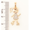Кулон дитячий Xuping Позолота 18K Дівчинка на роликах» для ланцюжка до 5мм фото №2