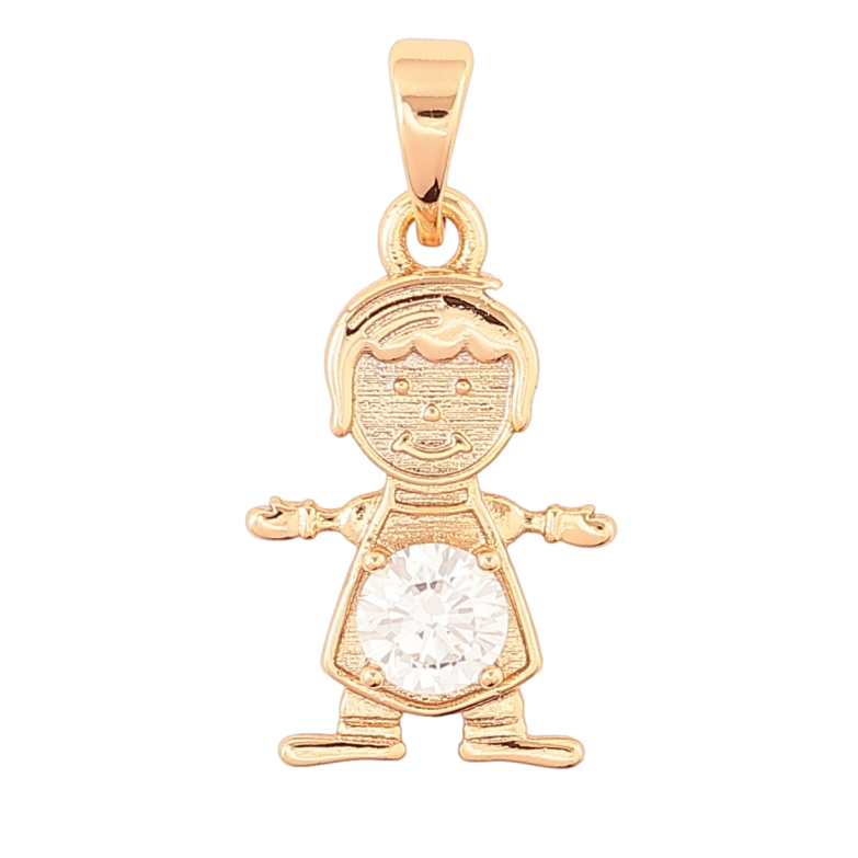 Кулон детский Xuping Позолота 18K Девочка с фианитом для цепочки до 5мм фото №1