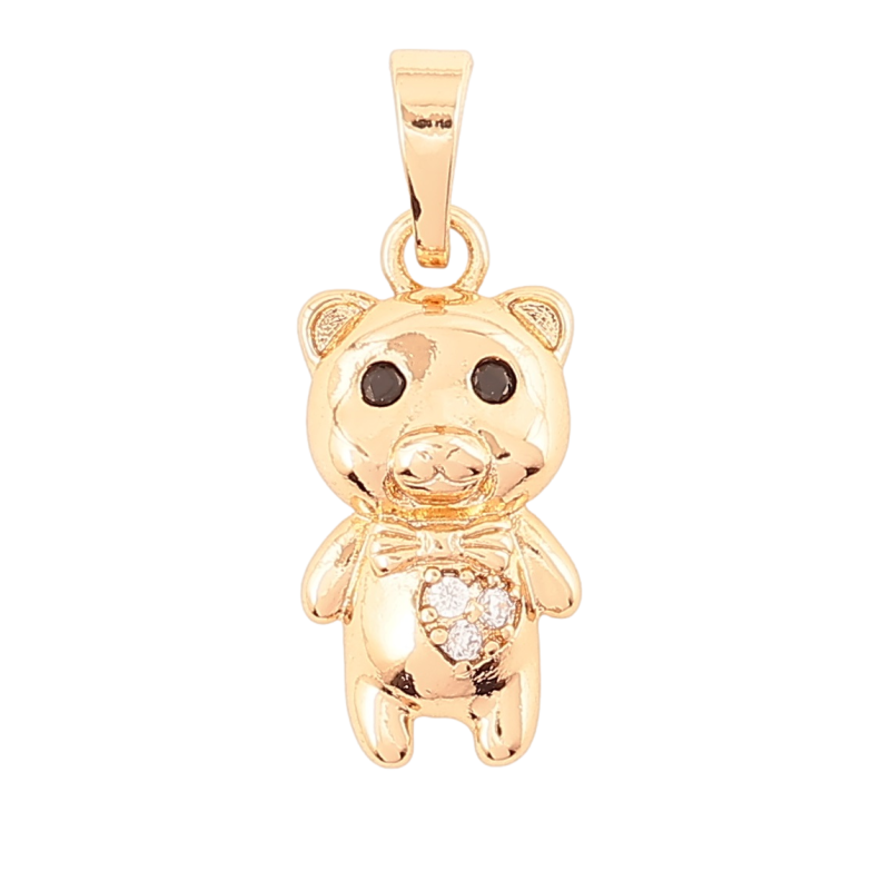 Кулон дитячий Xuping Позолота 18K Кошеня з цирконієм» для ланцюжка до 5мм фото №1