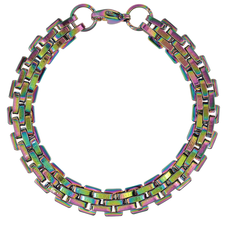 Браслет Xuping ТТМ Stainless Steel цвет Хамелеон Браслетное плетение размер 20см х 9мм фото №1 Браслет Xuping ТТМ Stainless Steel цвет Хамелеон Браслетное плетение размер 20см х 9мм фото №1