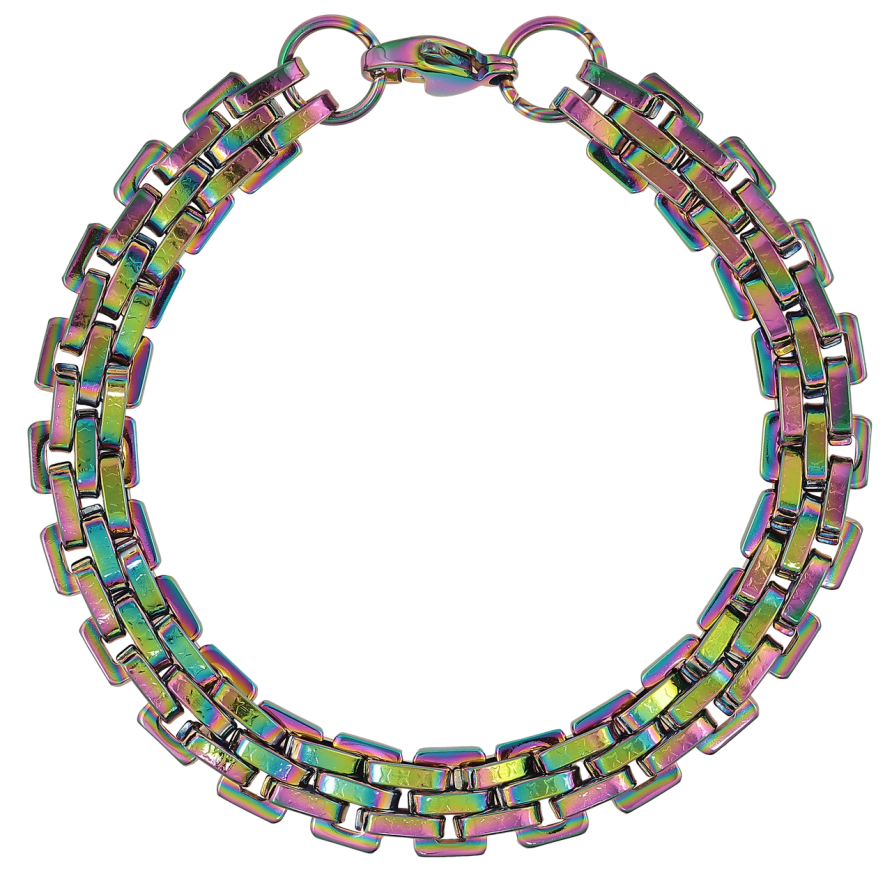 Браслет Xuping ТТМ Stainless Steel цвет Хамелеон Браслетное плетение размер 20см х 9мм фото №1 Браслет Xuping ТТМ Stainless Steel цвет Хамелеон Браслетное плетение размер 20см х 9мм фото №1