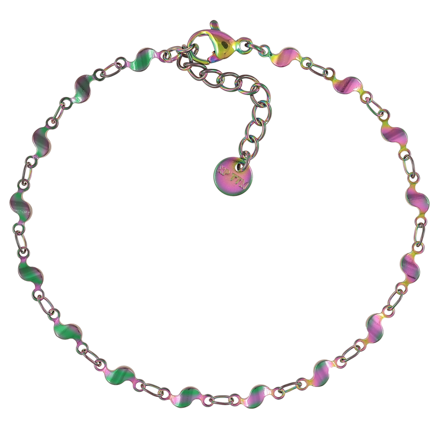 Браслет Xuping ТТМ Stainless Steel цвет Хамелеон Плетение Фантазийное размер с доп.цепочкой 18.5-21см х 3мм фото №1