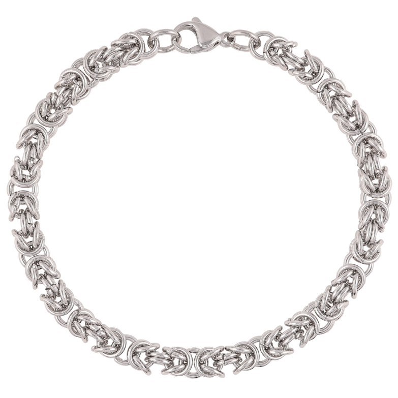 Браслет Xuping ТТМ Stainless Steel колір Родій «Плетіння «Лисячий Хвіст» розмір 21.5см х 6мм фото №1