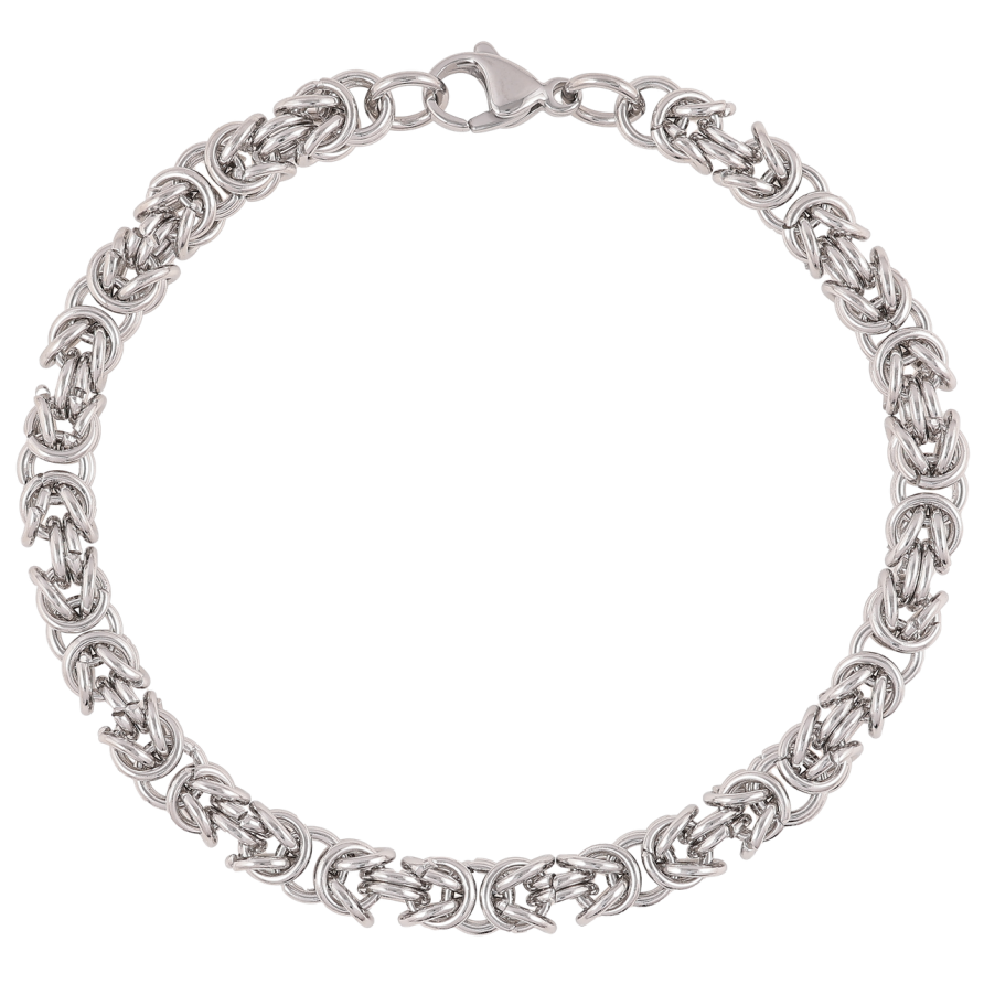 Браслет Xuping ТТМ Stainless Steel цвет Родий Плетение Лисий Хвост размер 21.5см х 6мм фото №1