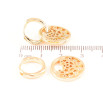 Серьги Xuping Позолота 18K подвески на колечках Кольца с цветочным узором 2 в 1 фото №2