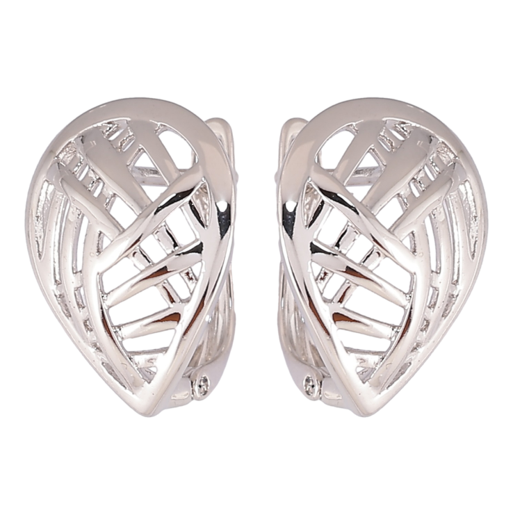 Серьги Xuping Родий английский замок Резной узор фото №11