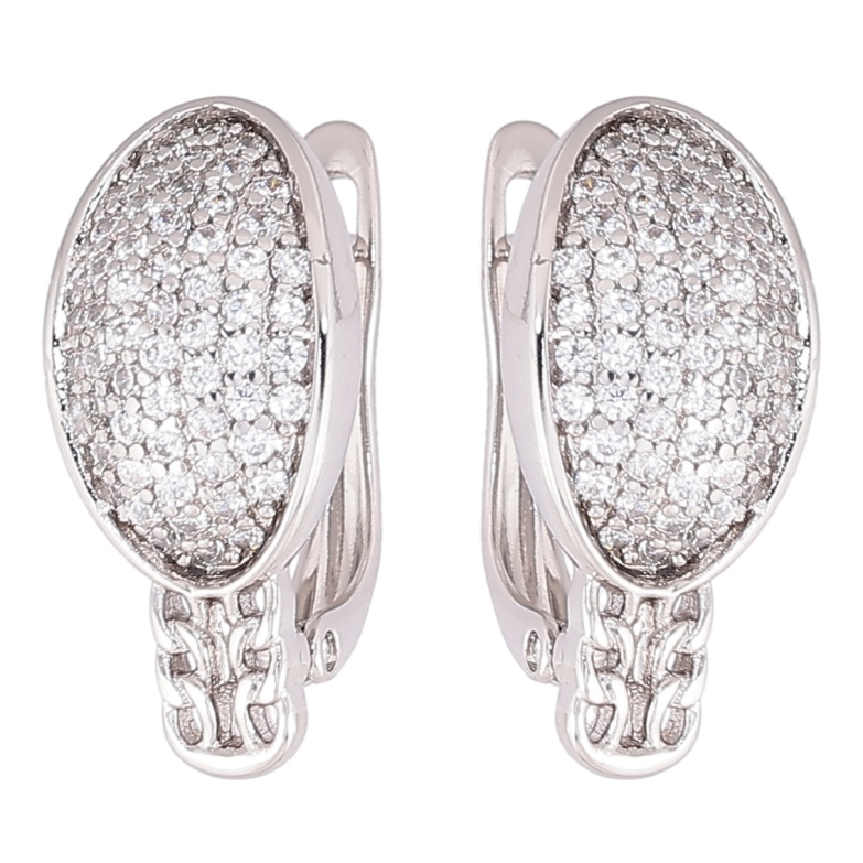 Сережки Xuping Родій англійський замок «Інкрустація цирконієм» фото №1