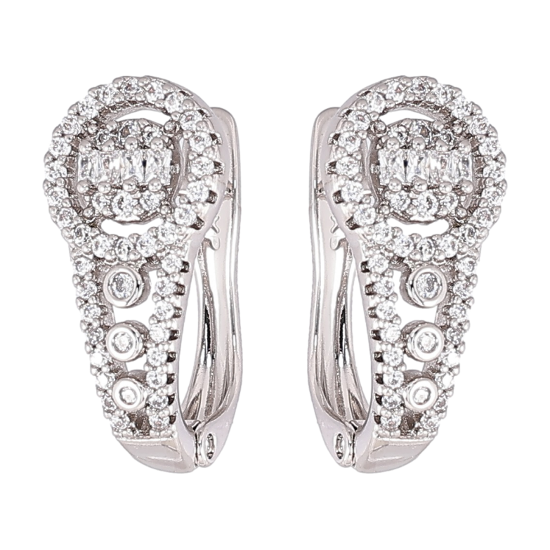 Сережки Xuping Родій англійський замок «Інкрустація цирконієм» фото №1