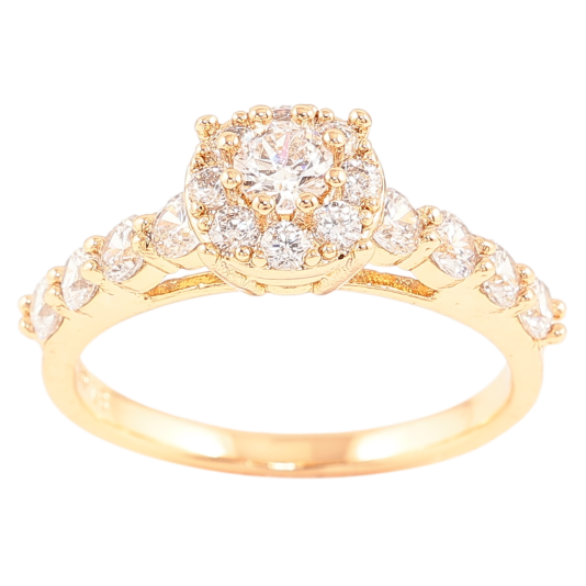 Кольцо Xuping Позолота 18K Инкрустация цирконием фото №1 Кольцо Xuping Позолота 18K Инкрустация цирконием фото №1
