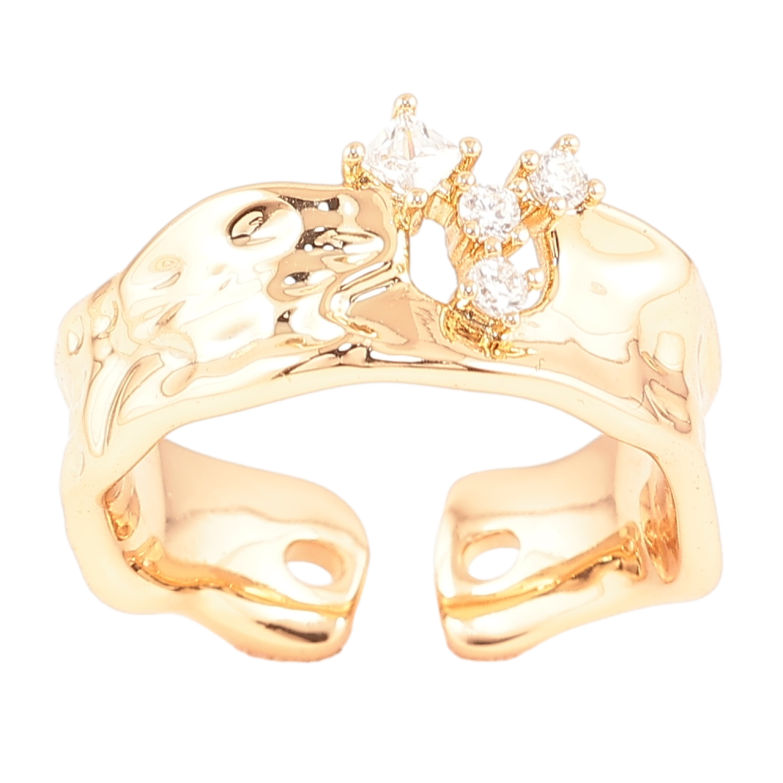 Каблучка Xuping Позолота 18K «Декоративний візерунок з цирконієм» фото №1