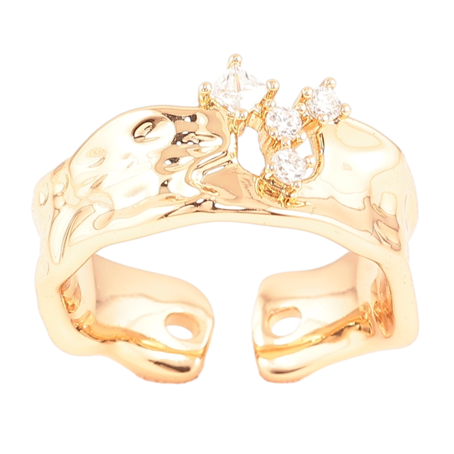 Каблучка Xuping Позолота 18K «Декоративний візерунок з цирконієм» фото №1