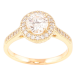 Кольцо Xuping Позолота 18K Фианит в обрамлении циркония фото №1