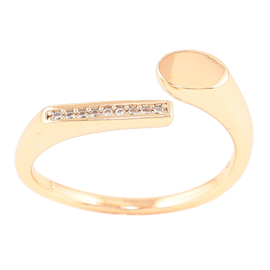 Каблучка Xuping Позолота 18K «Візерунок з доріжкою цирконію» фото №1