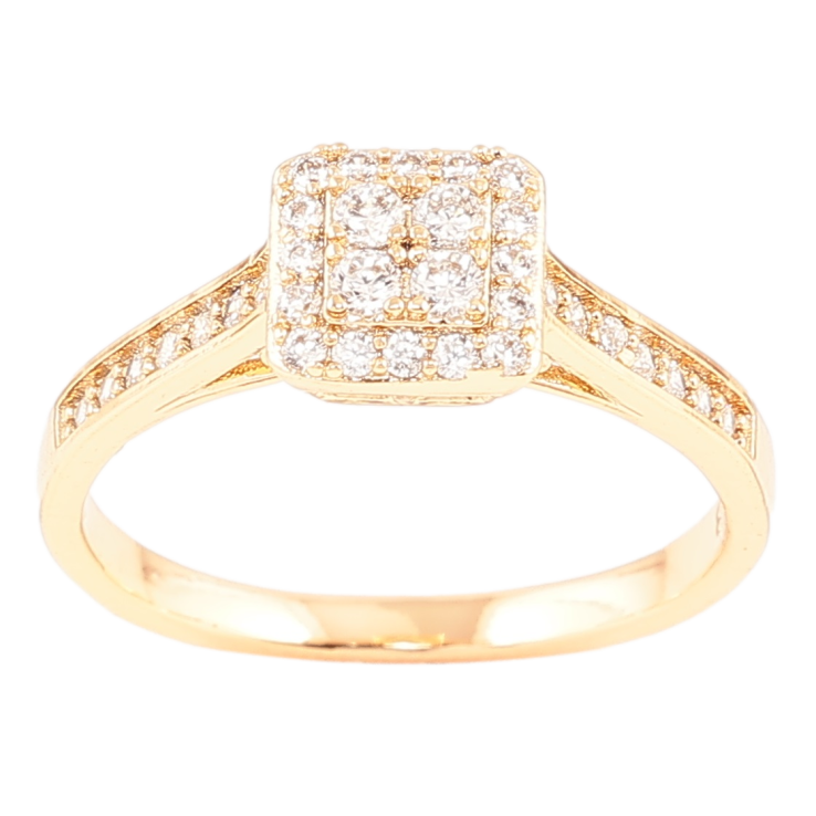 Кольцо Xuping Позолота 18K Инкрустация цирконием фото №23