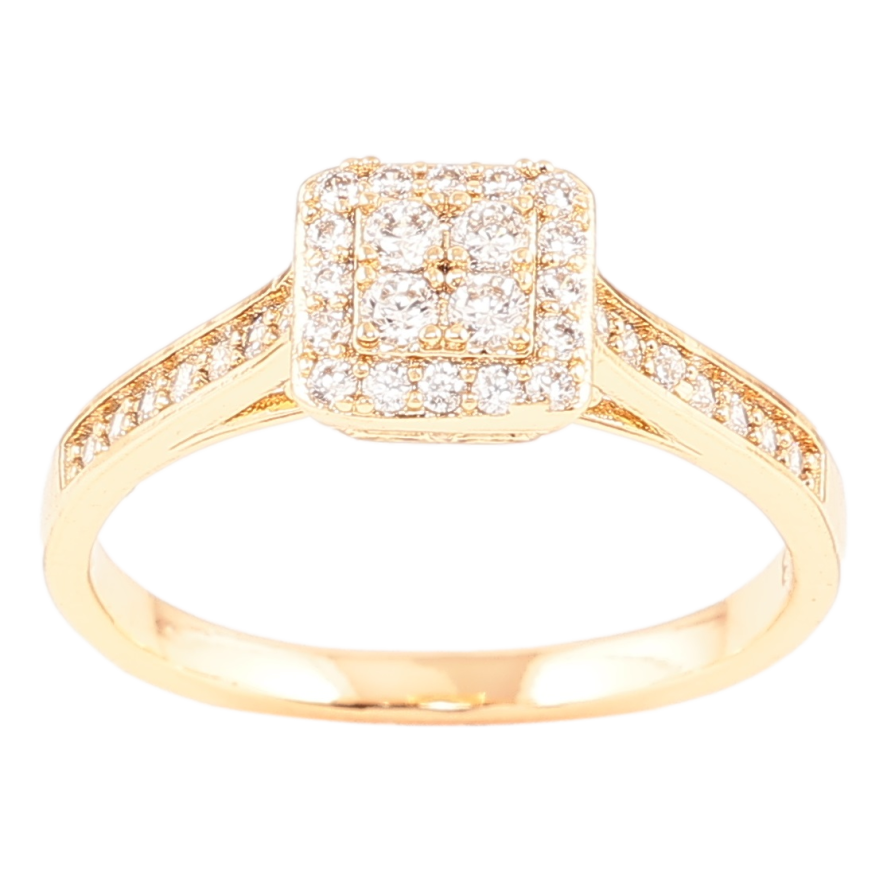 Кольцо Xuping Позолота 18K Инкрустация цирконием фото №1