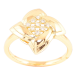 Кольцо Xuping Позолота 18K Фантазийный цветок с цирконием фото №1