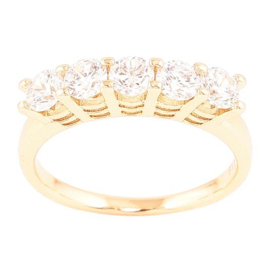 Кольцо Xuping Позолота 18K Дорожка фианитов фото №1