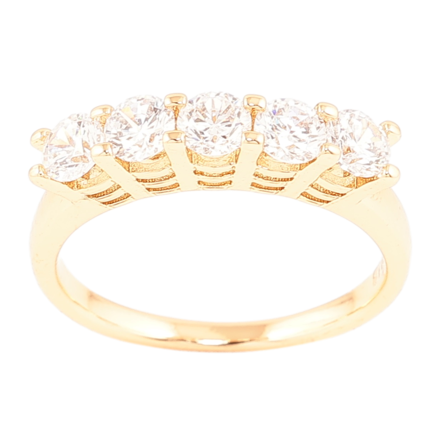 Кольцо Xuping Позолота 18K Дорожка фианитов фото №1 Кольцо Xuping Позолота 18K Дорожка фианитов фото №1