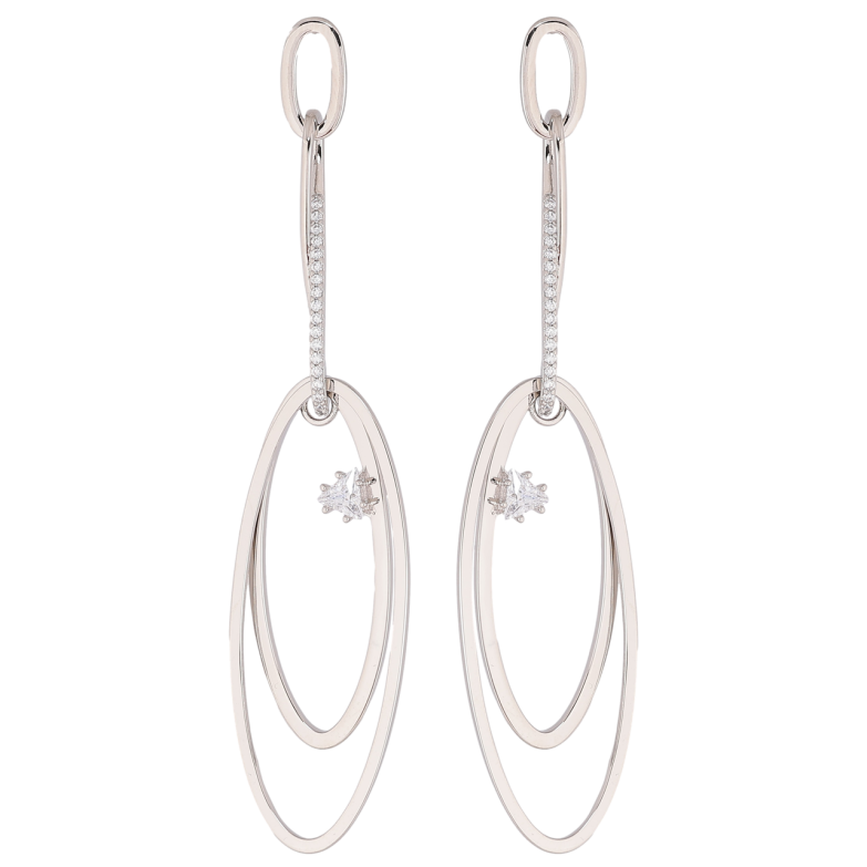 Сережки Xuping Родій пусети «Декоративні підвіски з цирконієм» фото №1 Сережки Xuping Родій пусети «Декоративні підвіски з цирконієм» фото №1