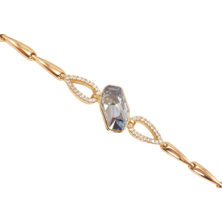 Браслет Xuping колір 18K із кристалами Swarovski Кристал Blue Shade дод. замок на два розміри 16.5,19см фото №17