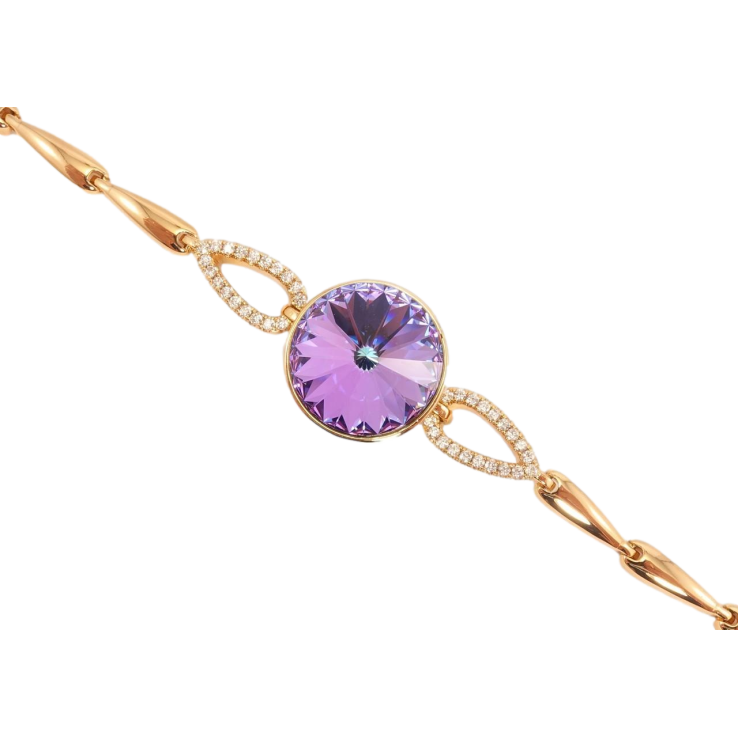 Браслет Xuping цвет 18K с кристаллами Swarovski Кристалл Paradise Shine доп. замок на два размера фото №23