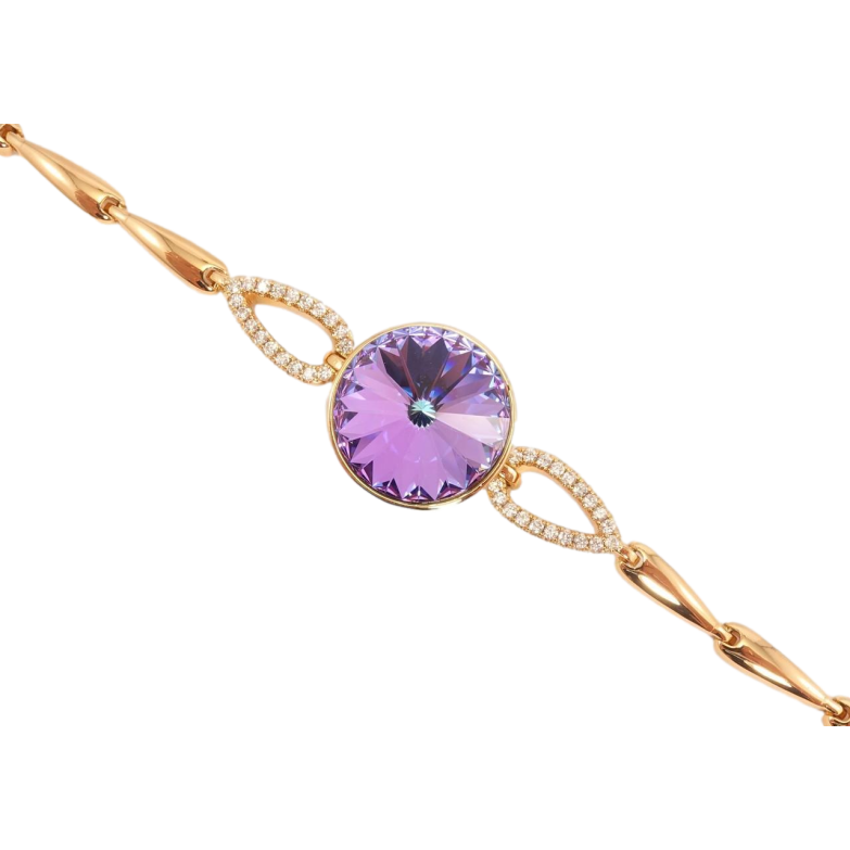 Браслет Xuping колір 18K із кристалами Swarovski Кристал Paradise Shine дод. замок на два розміри фото №1 Браслет Xuping колір 18K із кристалами Swarovski Кристал Paradise Shine дод. замок на два розміри фото №1