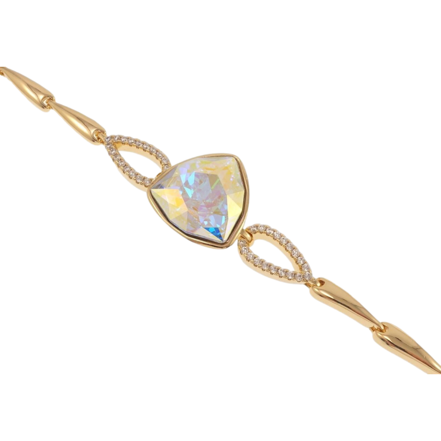 Браслет Xuping цвет 18K с кр-ми Swarovski Кристалл АВ длина с доп. замком 17,19см х 5мм фото №1 Браслет Xuping цвет 18K с кр-ми Swarovski Кристалл АВ длина с доп. замком 17,19см х 5мм фото №1