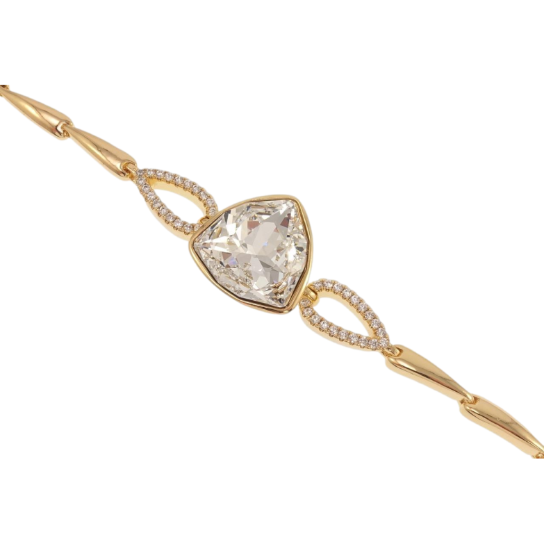 Браслет Xuping колір 18K з кр-ми Swarovski Кристал Clear довжина з дод. замком 17,19см х 5мм фото №1