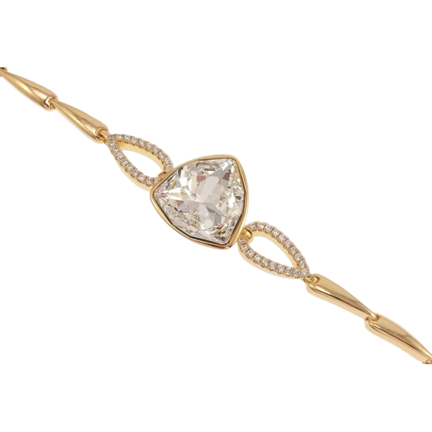 Браслет Xuping колір 18K з кр-ми Swarovski Кристал Clear довжина з дод. замком 17,19см х 5мм фото №1