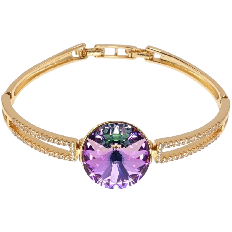 Браслет Xuping цвет 18K с кр-ми Swarovski Кристалл Paradise Shine ø 18мм дл.с доп.замком 17,18.5см фото №1 Браслет Xuping цвет 18K с кр-ми Swarovski Кристалл Paradise Shine ø 18мм дл.с доп.замком 17,18.5см фото №1