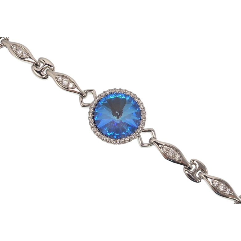 Браслет Xuping цвет Родий с кр-ми Swarovski Кристалл Ocean Delite ø 18мм длина с доп.замком 17.5,20см х фото №1 Браслет Xuping цвет Родий с кр-ми Swarovski Кристалл Ocean Delite ø 18мм длина с доп.замком 17.5,20см х фото №1