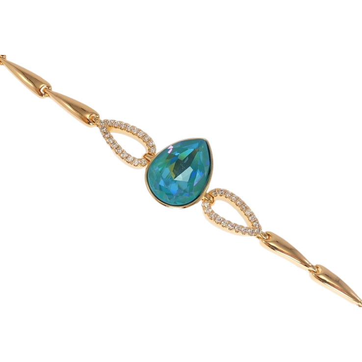 Браслет Xuping цвет 18K с кр-ми Swarovski Кристалл Laguna Delite длина с доп.замком 17,19см х 5-8мм фото №9